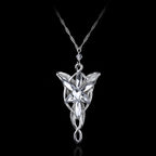 Gold Silver Color The Arwen Evenstar Pendant Necklace Red White Crystal stones Necklace Charm Jewelery Gifts For Women Cosplay