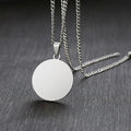 Custom Name Coin Pendant Necklace — Stainless Steel
