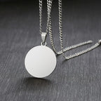 Custom Name Coin Pendant Necklace — Stainless Steel