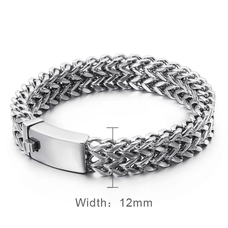 Mesh Link Bracelet, Multiple Widths — Stainless Steel