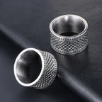 12MM Wide Ring Men Solid Stainless Steel Boys Mens Rings Man Big Size 12 13 Fashion New Male Biker Jewelry Gifts