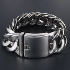 Massive Metal Bikers Jewelry 33MM Stainless Steel Curb Chain Bracelets For Man Men's Bracelets Bangles Gift For Husband