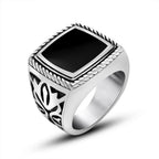 Cool Stainless Steel Men's Rings 18MM Wide Epoxy Ringen Men Fashion Classic Jewelry Accessories Gifts For Him Finger