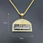 Religious The Last Supper Pendant Necklace For Men Stainless Steel Gold Color Iced Out Bling Cross Necklace Male Jewelry
