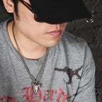 Shark tooth S925 Silver necklace for men silver pendant Jewelry hippop street culture mygrillz