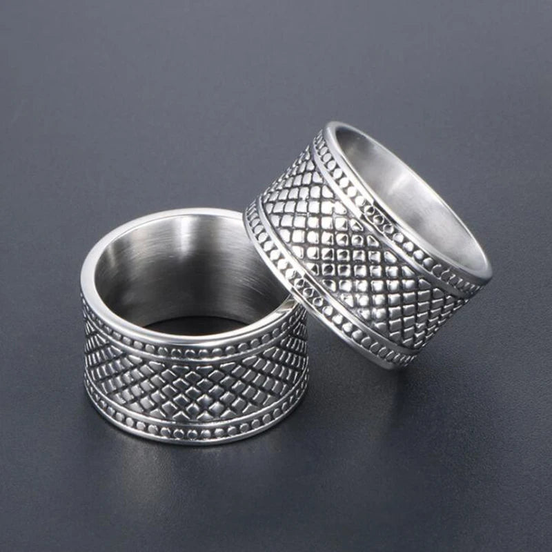12MM Wide Ring Men Solid Stainless Steel Boys Mens Rings Man Big Size 12 13 Fashion New Male Biker Jewelry Gifts