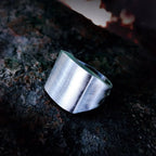Polished Signet Band Ring — Stainless Steel