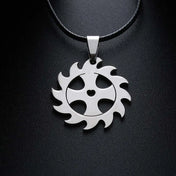 Cord Jesus Cross Pendant Necklace — Stainless Steel