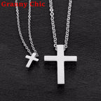 Simple Cross Pendant — Rose Gold