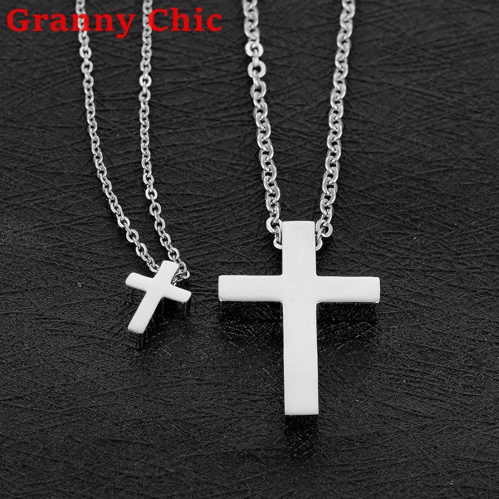 Simple Cross Pendant — Rose Gold