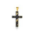 Vnox Cross Necklace For Men Byzantine Gold Color Stainless Steel Chain Catholic Crucifix Pendant Male Punk Rock