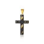 Vnox Cross Necklace For Men Byzantine Gold Color Stainless Steel Chain Catholic Crucifix Pendant Male Punk Rock