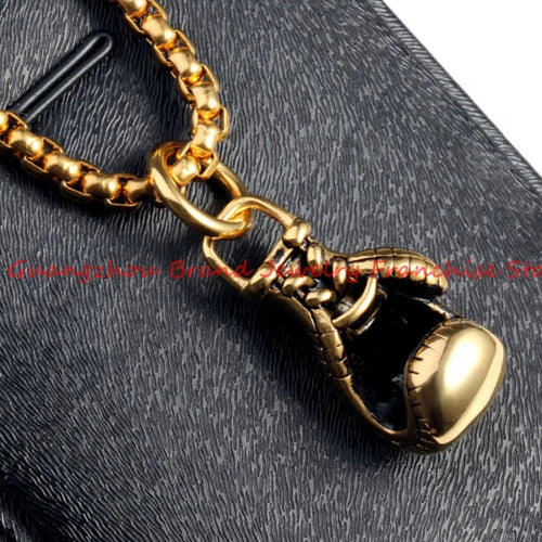 Boxing Glove Pendant Chain — Gold