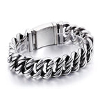 22MM Stainless Steel Chain Men‘s On Hand Chain Wrist Bracelets Biker Jewelry Bracelets For Man Mannen Armband Gift For