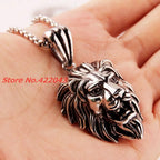 Lion Head Pendant — Two-Tone Stainless