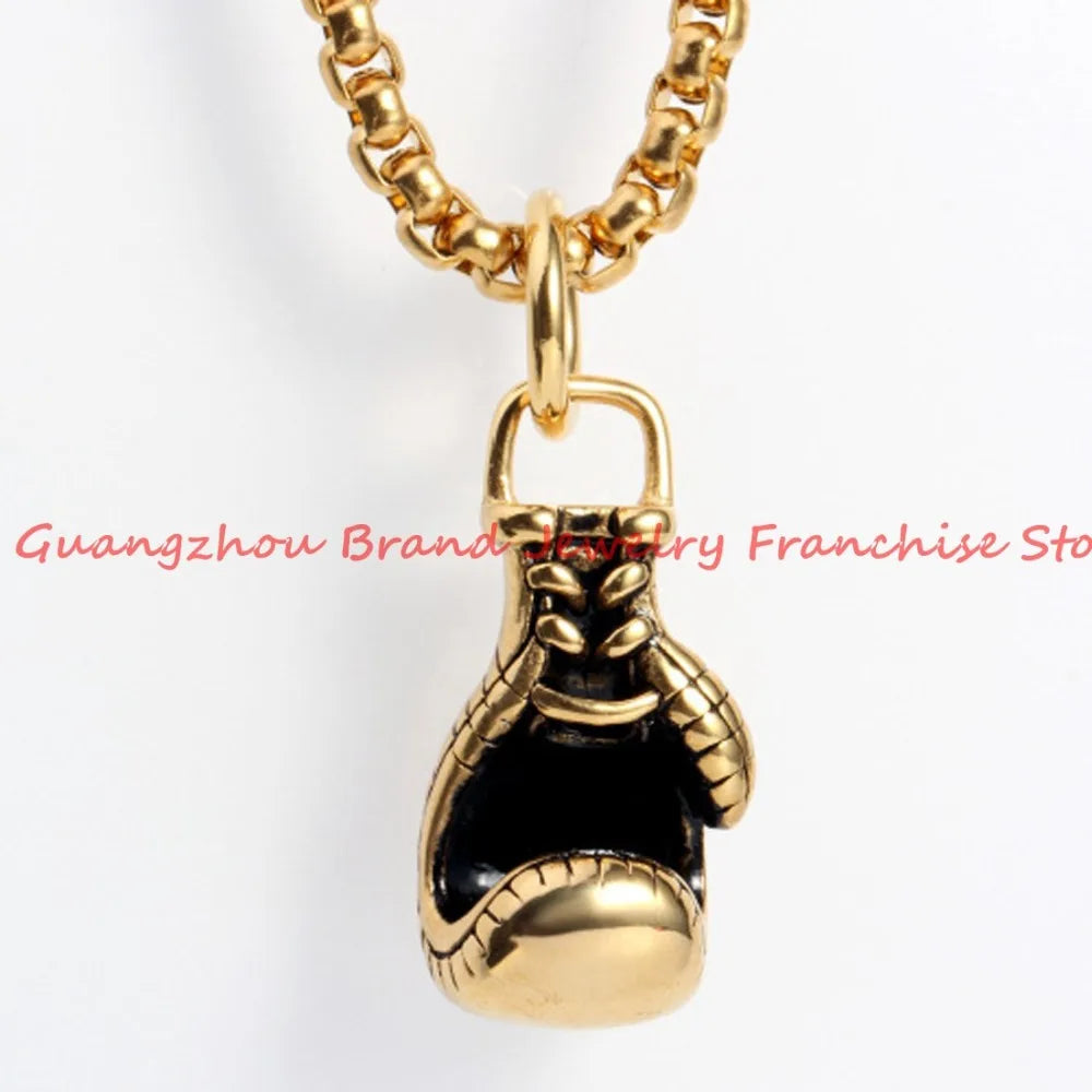Boxing Glove Pendant Chain — Gold