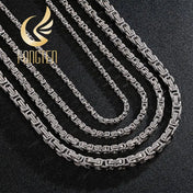 Stainless Steel Byzantine Box Chain Necklace 8MM