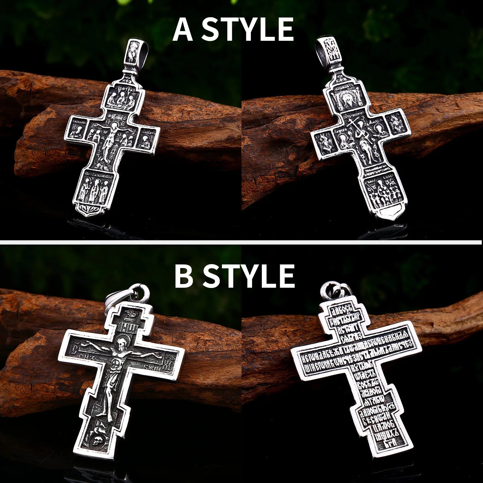 BEIER Christ Jesus Pendant Necklace 316L Stainless Steel Cross Chain Heavy Men Jewelry Gift Religious Christian Jewelry BP8-210