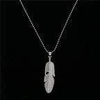 Angel Wing Music Note Pendant Sweater Chain Necklace