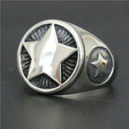 Four Color Star Party Band Ring — Stainless Steel