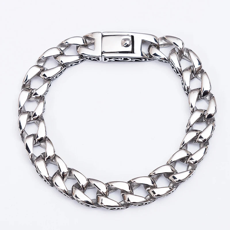 316L Stainless Steel Men's Charm Bracelet Retro Bracelet Man High Quality Cool Male Biker Jewelry Accessories On Hand