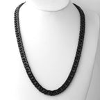 7''-40'' Wide 6/8/10/12/15/17/19mm Black Top Quality Stainless Steel Men Cuban Link Chain Curb Necklace Fashion Gifts