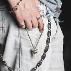 Shark tooth S925 Silver necklace for men silver pendant Jewelry hippop street culture mygrillz