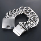 Massive Metal Bikers Jewelry 33MM Stainless Steel Curb Chain Bracelets For Man Men's Bracelets Bangles Gift For Husband