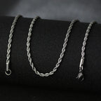 50cm New Fashion Stainless Steel Chain 1.2-3mm Silver Color Rose Gold Necklace Jewelry Vacuum Plating Accessories Chokers Collar