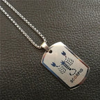 Scorpio 12 Constellations Necklace Birthday Gifts Gold Color Stainless Steel Amulet Pendant Zodiac Sign Jewelry Collier