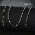 50cm New Fashion Stainless Steel Chain 1.2-3mm Silver Color Rose Gold Necklace Jewelry Vacuum Plating Accessories Chokers Collar