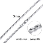 Twisted Wave Rope Chain Necklace — Gold