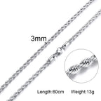 Twisted Wave Rope Chain Necklace — Gold
