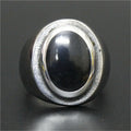 Polished Biker Band Ring — Stainless Steel