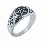 Pentagram Ring Band for Men and Women — 316L Stainless Steel