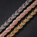 UWIN 9mm Zinc Alloy Rope Chain Necklace Iced Out Rhinestones Hip hop Necklaces Jewelry Men Women Drop Shipping