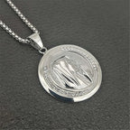 New Catholic Religious Jewelry Virgin Mary Pendants Gold Color Stainless Steel Madonna Collier For Women 2020 Necklace