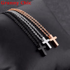 Simple Cross Pendant — Rose Gold