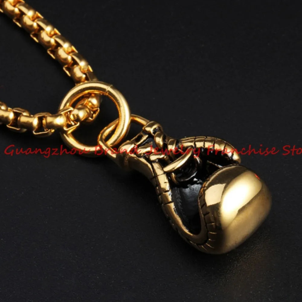 Boxing Glove Pendant Chain — Gold