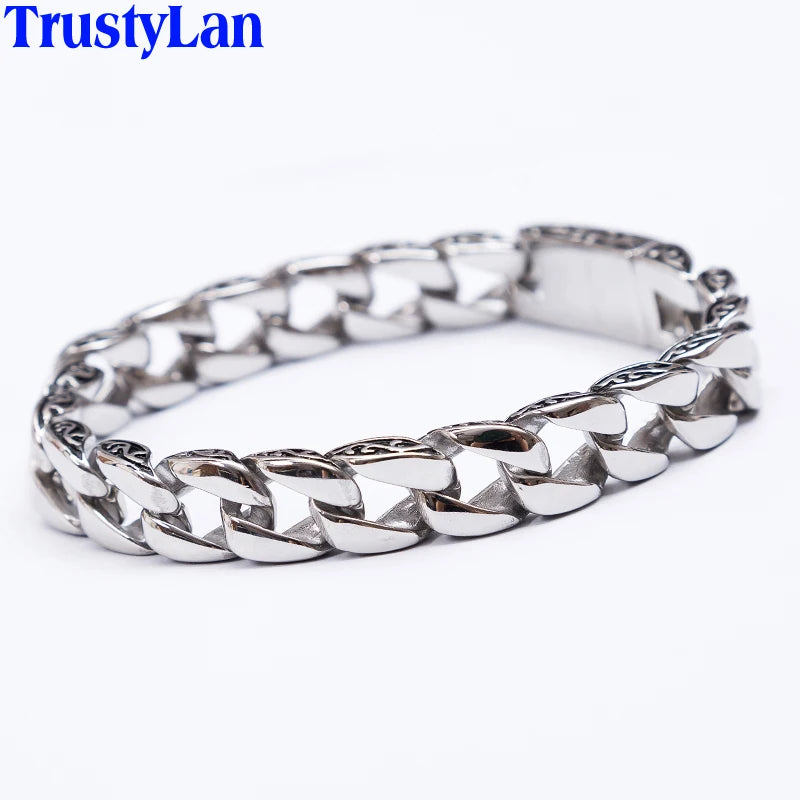 316L Stainless Steel Men's Charm Bracelet Retro Bracelet Man High Quality Cool Male Biker Jewelry Accessories On Hand