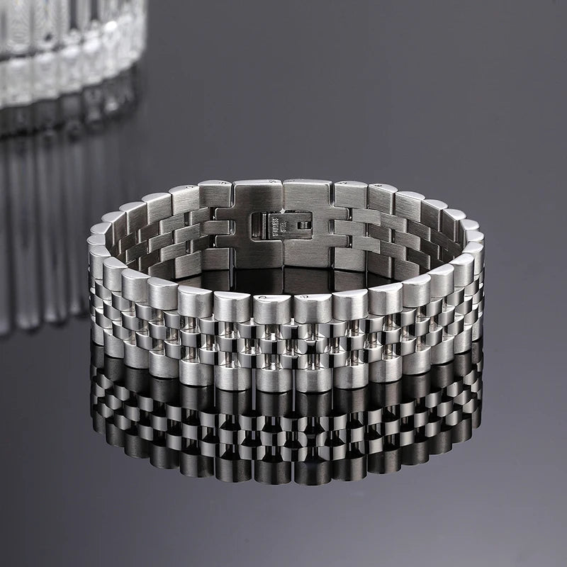 Personality Stainless Steel Chain Bracelet Men's Unique Classic Motorcycle Rider Punk Wind Bracelet Boy Fashion Christmas Gift