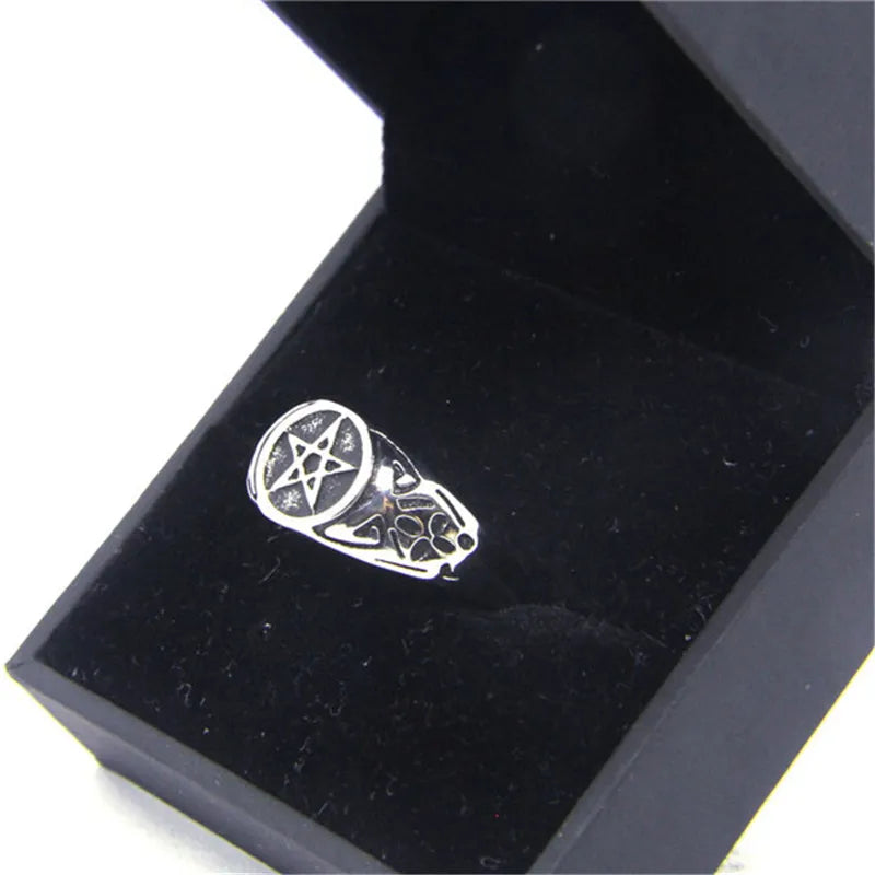 Pentagram Ring Band for Men and Women — 316L Stainless Steel