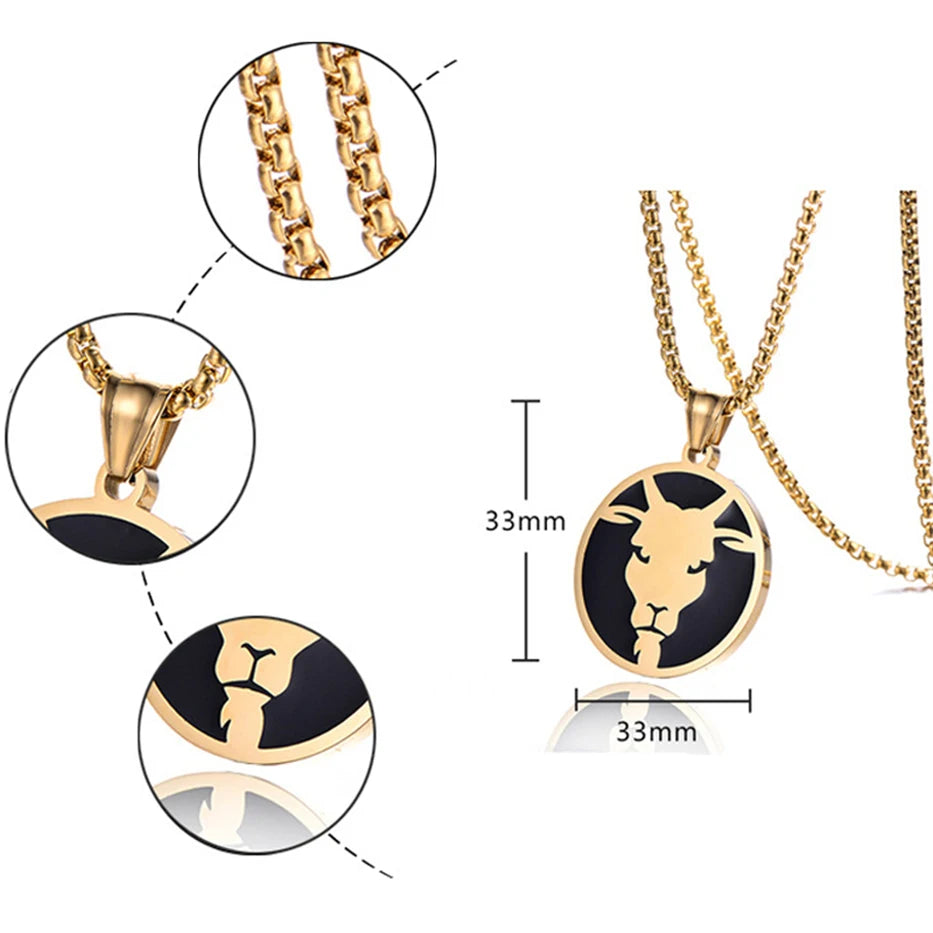Scorpio 12 Constellations Necklace For Men/Women Birthday Gifts Gold Color Stainless Steel Amulet Pendant Zodiac Sign