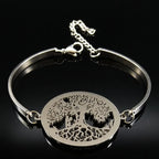 Tree Of Life Silver Bracelet Crystal Bangles Pulsera