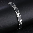 9MM Wide Power Increase Magnetic Therapy Men's Bracelets Jewelry Black Stainless Steel Health Care Boys Bracelet Gifts