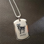 Scorpio 12 Constellations Necklace Birthday Gifts Gold Color Stainless Steel Amulet Pendant Zodiac Sign Jewelry Collier