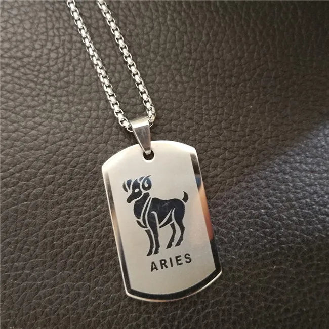 Scorpio 12 Constellations Necklace Birthday Gifts Gold Color Stainless Steel Amulet Pendant Zodiac Sign Jewelry Collier
