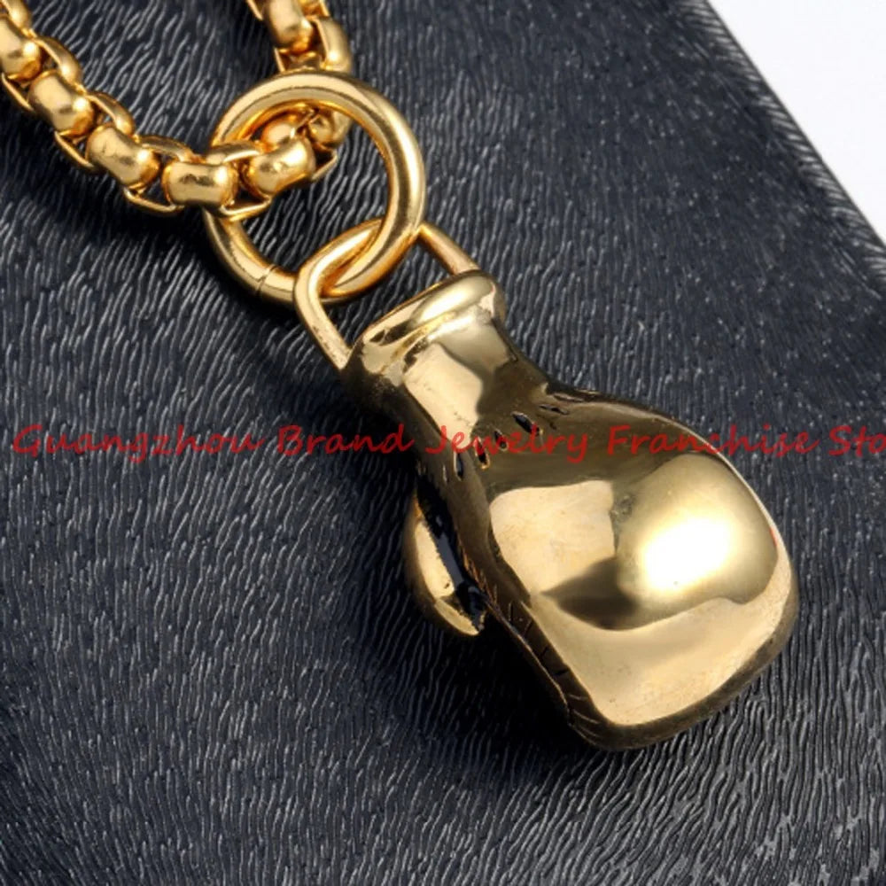Boxing Glove Pendant Chain — Gold