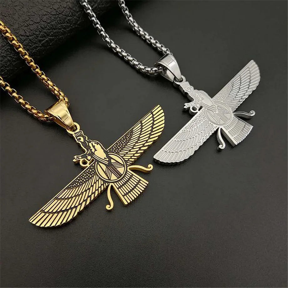 Faravahar Gold Pendant Necklace