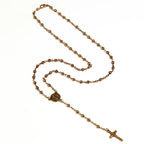 4mm Stainless Steel Necklace, Little Rosary Lady Jewelry Rosary Necklace Lady Jewelry Necklace Jesus Cross Necklace